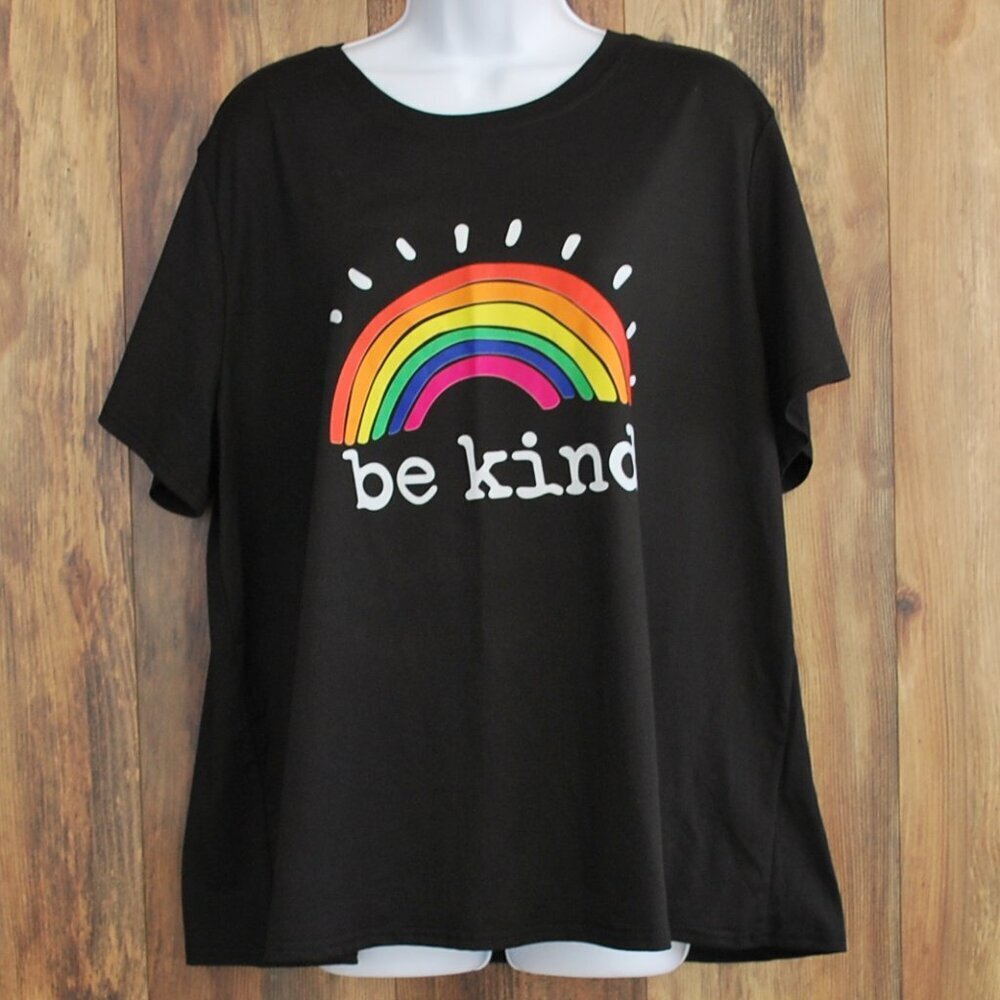 "BE KIND" Women's Tee Short Sleeve Black 2XL